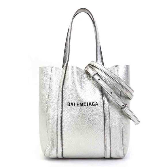 Balenciaga Handbags - Balenciaga 2way Handbag Crossbody Leather Silver